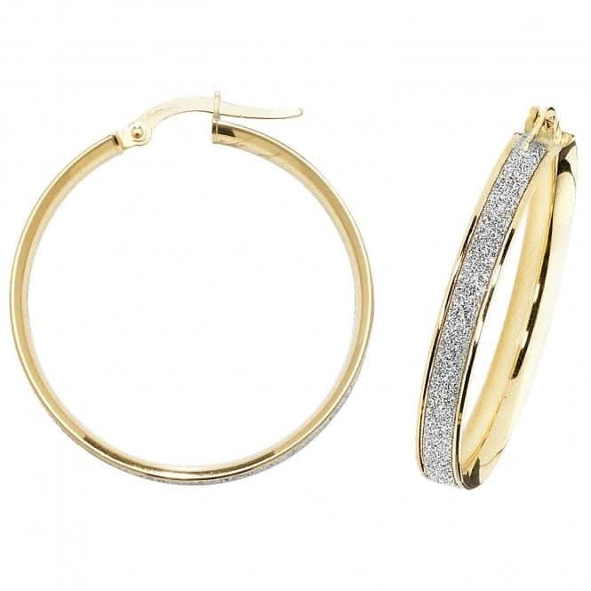 9ct Yellow Gold 50mm Hoop Earrings