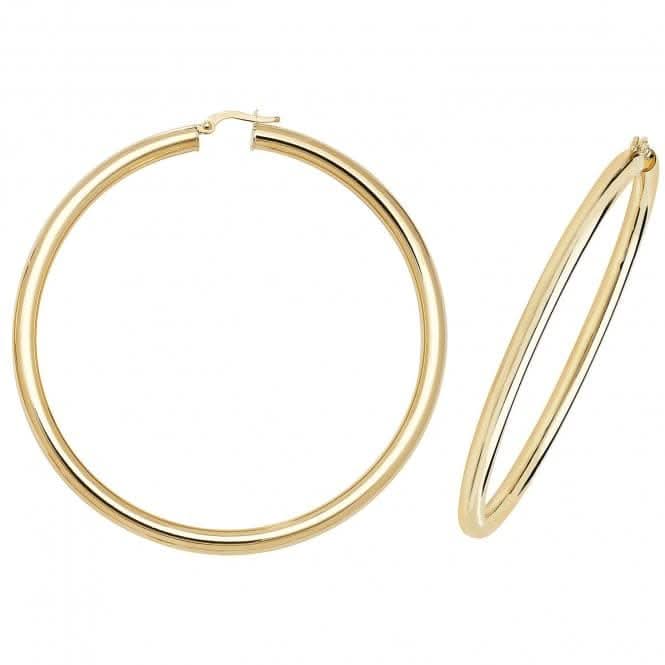 9ct Yellow Gold Hoop Earrings ER1004