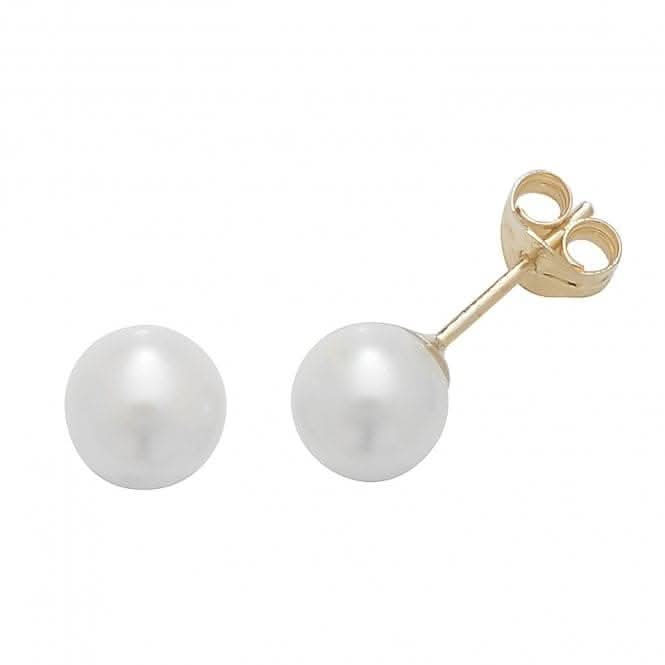 9ct  Yellow  Gold  6mm  Pearl  Stud  Earrings  ES240S