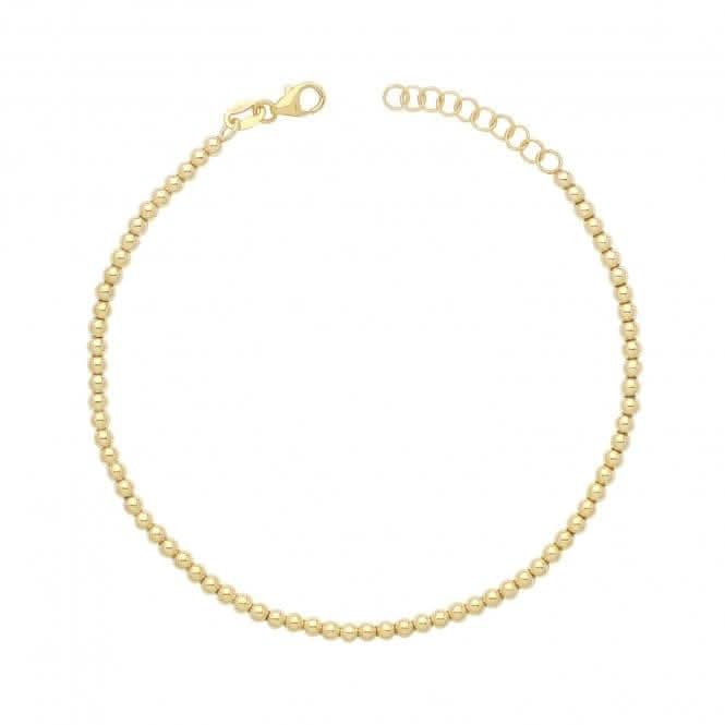 9Ct Yellow Gold Beaded Bracelet BR663