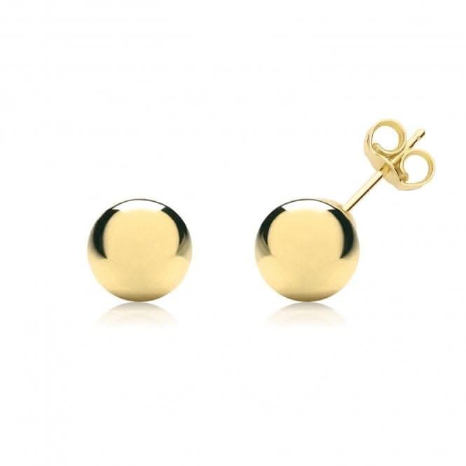 9ct  Yellow  Gold  7mm  Ball  Stud  Earrings  ES205