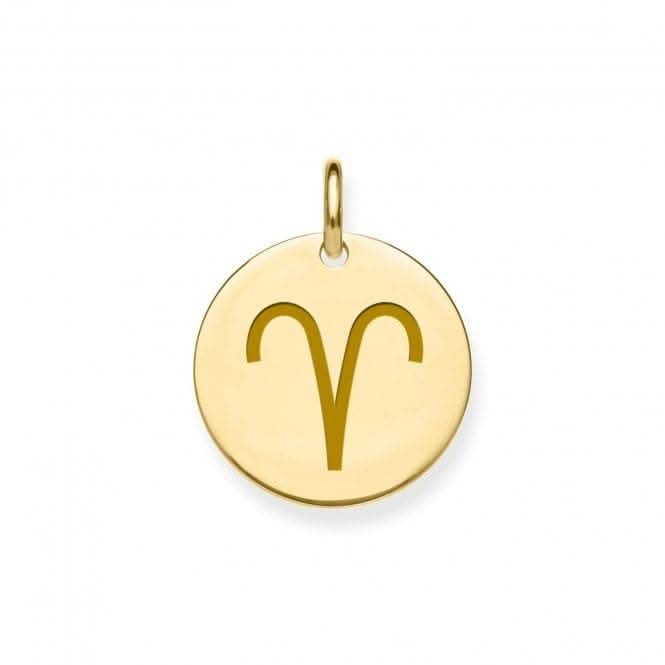 9ct Yellow Gold Aries Zodiac Pendant PN1291