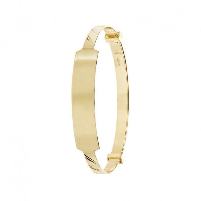 9ct Yellow Gold Babies Expandable ID Bangle BN130ID