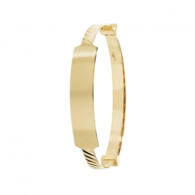 9ct Yellow Gold Babies Expandable ID Bangle BN130ID