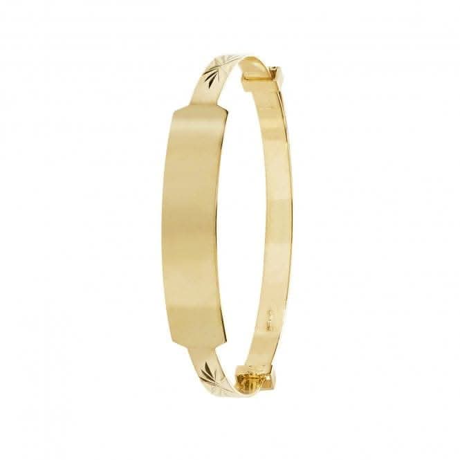 9ct Yellow Gold Babies Expandable ID Bangle BN130ID
