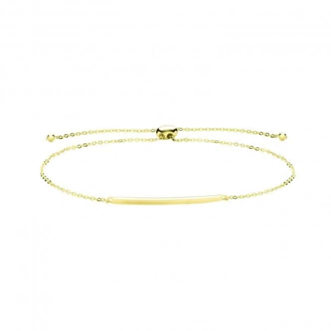 9ct Yellow Gold Bracelet with Bar Pull Design