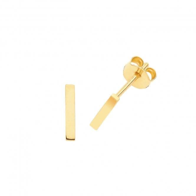9ct Yellow Gold Bar Studs ES675