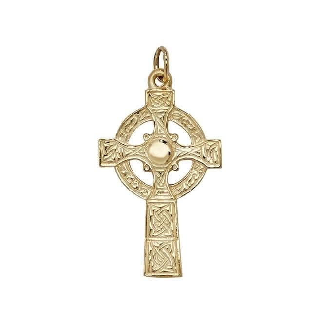 9ct Yellow Gold Celtic Cross Pendant PN545