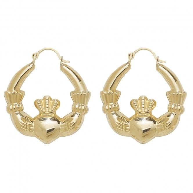 9ct Yellow Gold Claddagh Earrings ER425
