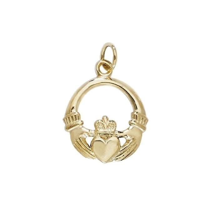 9ct Yellow Gold Claddagh Pendant PN460