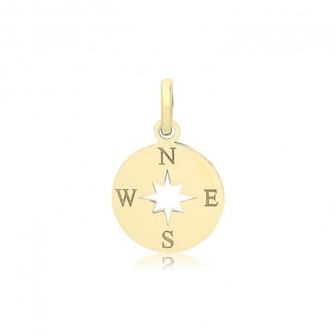 9ct Yellow Gold Compass Pendant PN1334