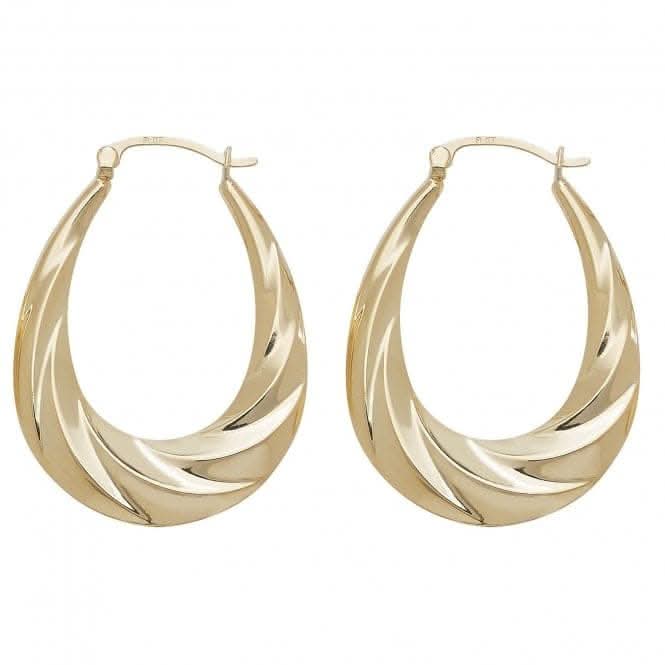 9ct Gold Creole Earrings ER078