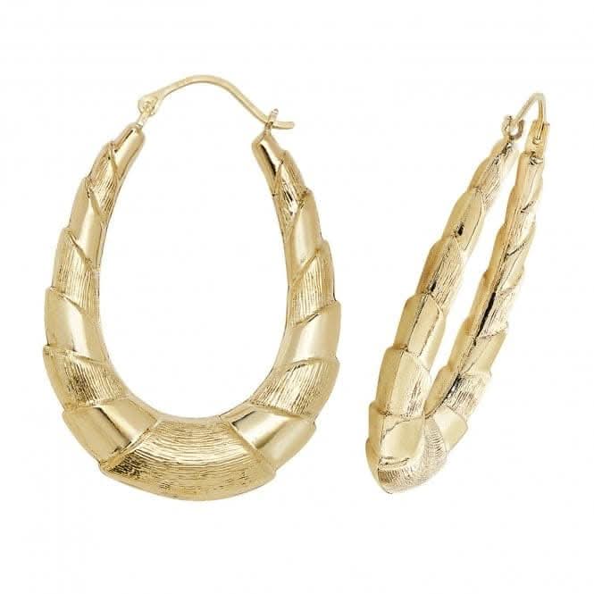 9CT Yellow Gold Creole Earrings ER403