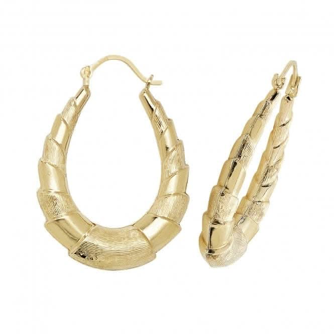 9ct Yellow Gold Creole Earrings ER405