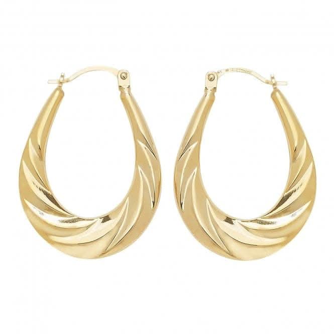 9ct Yellow Gold Creole Earrings ER828