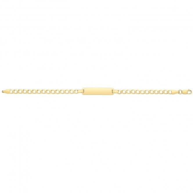9CT Yellow Gold Curb Babies ID Bracelet BR245