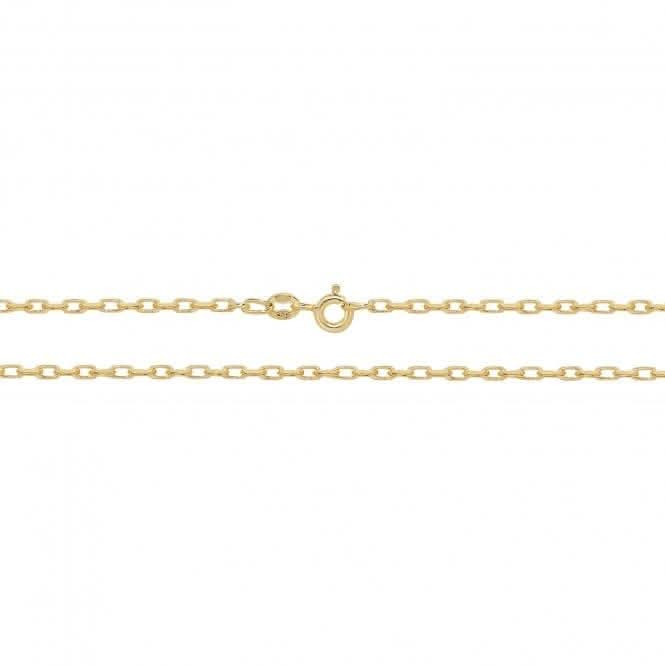 9ct Yellow Gold Lightweight DC Belcher Chain