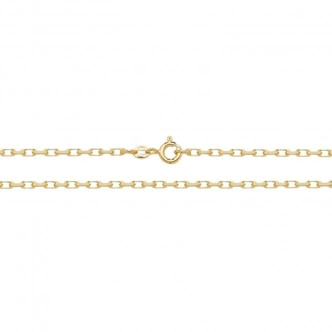 9CT Yellow Gold Double Curb Belcher Chain