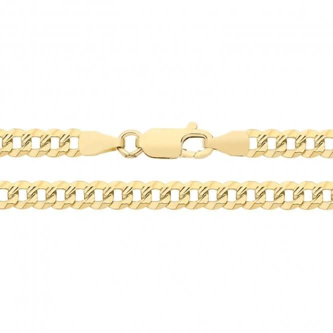 9ct Yellow Gold Diamond Cut Curb Chain CH571