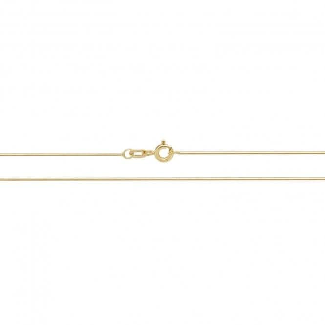 9ct Yellow Gold DC Snake Chain Necklace CH427