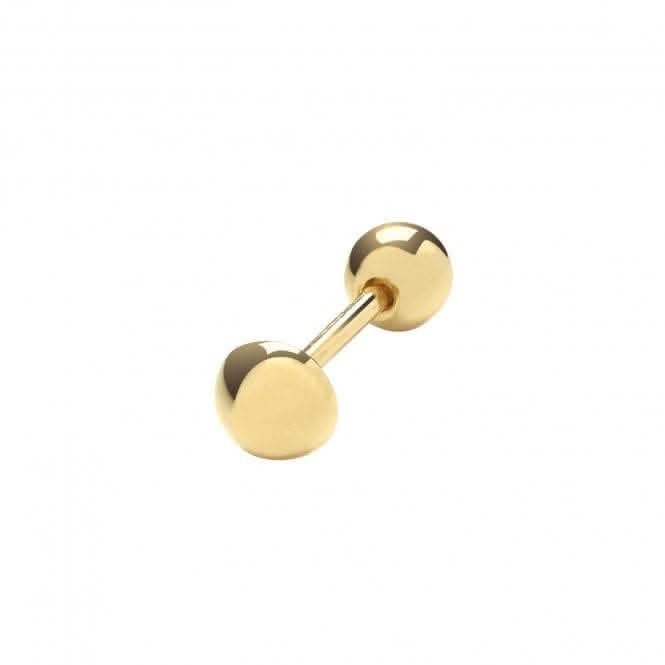 9ct Yellow Gold Dome Cartilage 6mm Post Stud ES1910