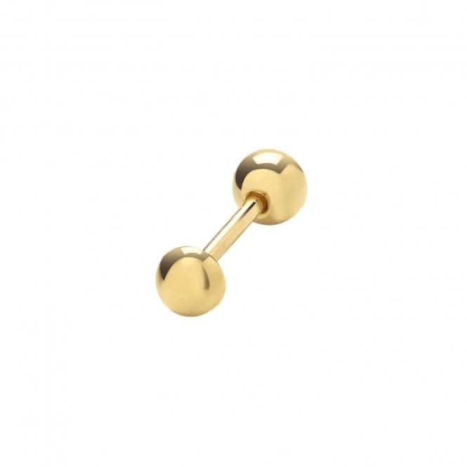 9ct Yellow Gold Dome Cartilage 6mm Post Stud ES1911