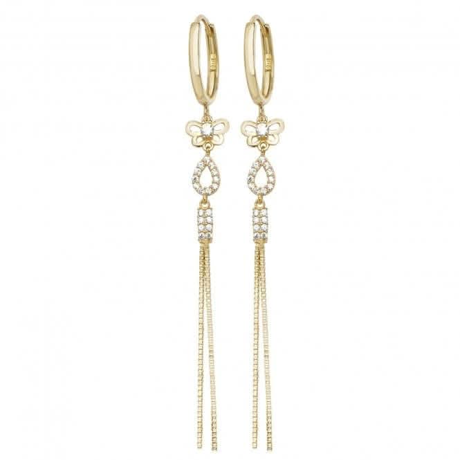 9CT Yellow Gold Drop Earrings ER1116
