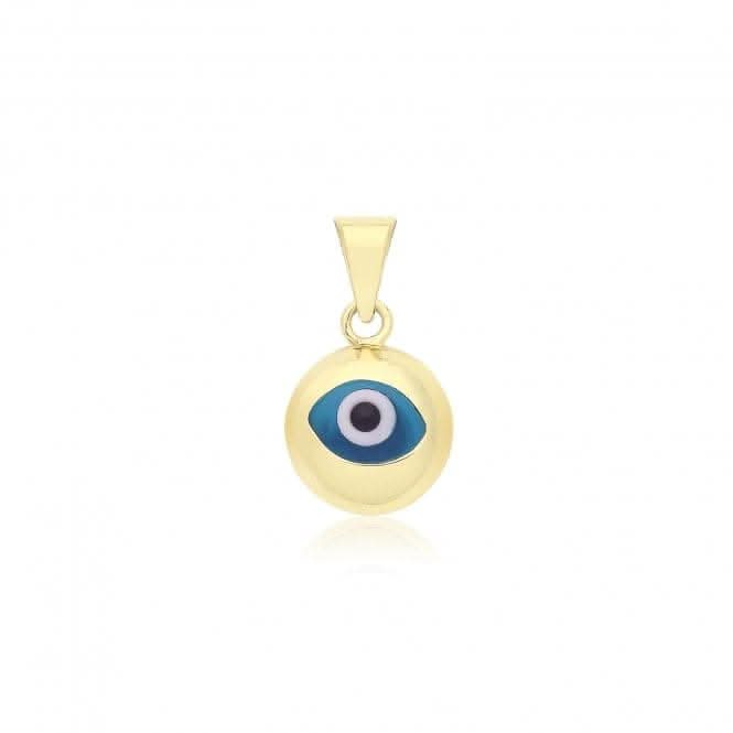 9ct Yellow Gold Evil Eye Pendant PN1317