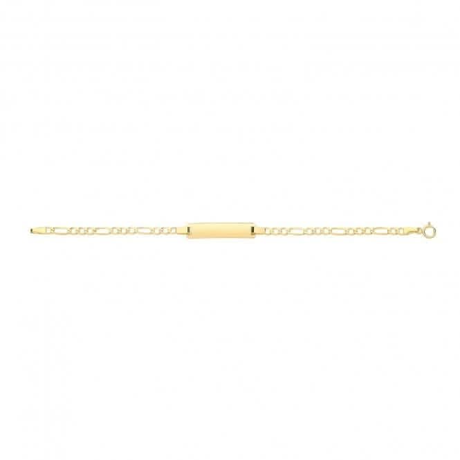 9ct Yellow Gold Figaro Babies ID Bracelet BR238