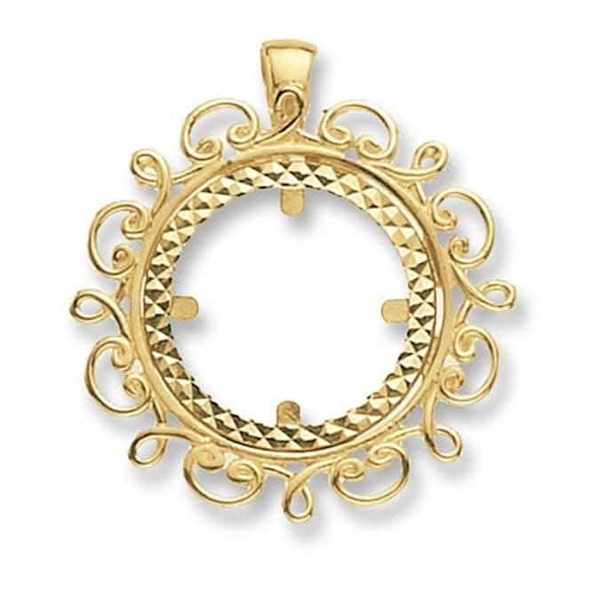 9ct Yellow Gold Full Coin Mount Pendant PN501F