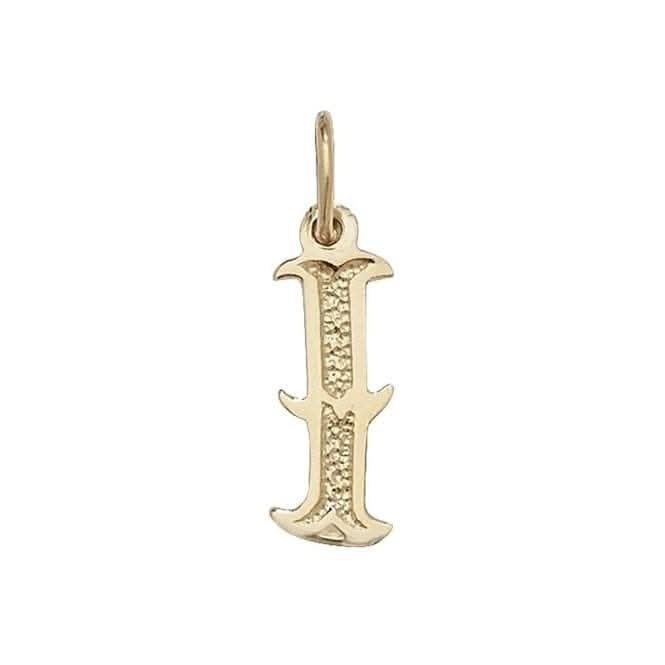 9ct Yellow Gold Gothic Initial Pendant PN527/I