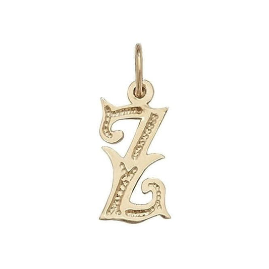 9ct Yellow Gold Gothic Initial Pendant PN527/Z