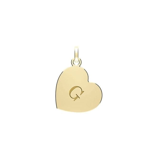 9ct Yellow Gold Heart Initial Pendant PN1290/G