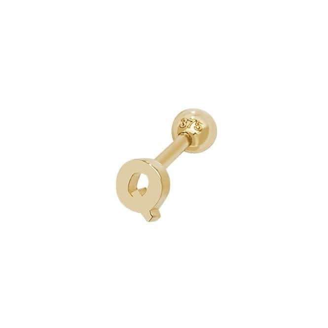 9ct Yellow Gold Initial Cartilage 6mm Post Stud ES940/Q