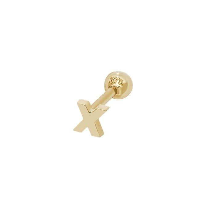 9ct Yellow Gold Initial Cartilage 6mm Post Stud ES940/X