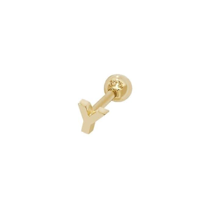 9ct Yellow Gold Initial Cartilage 6mm Post Stud ES940/Y