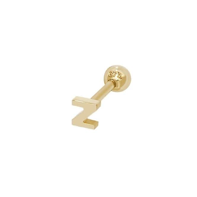 9ct Yellow Gold Initial Cartilage 6mm Post Stud ES940/Z