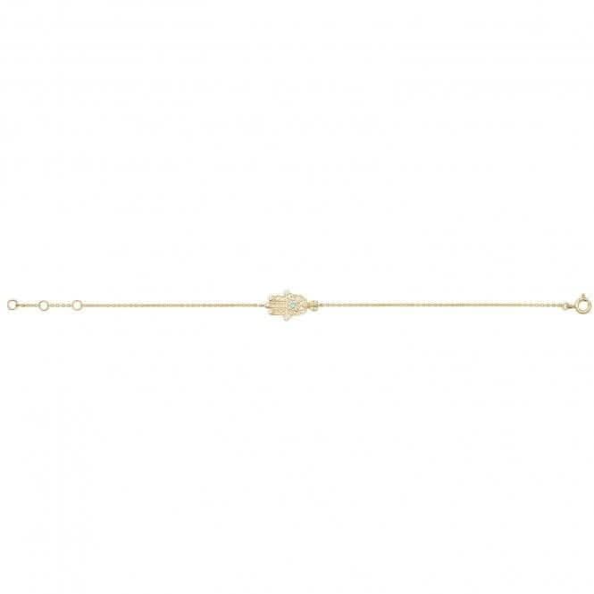 9ct Yellow Gold Hamsa Bracelet BR084