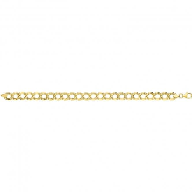 9ct Yellow Gold Ladies Double Link Bracelet NK405B