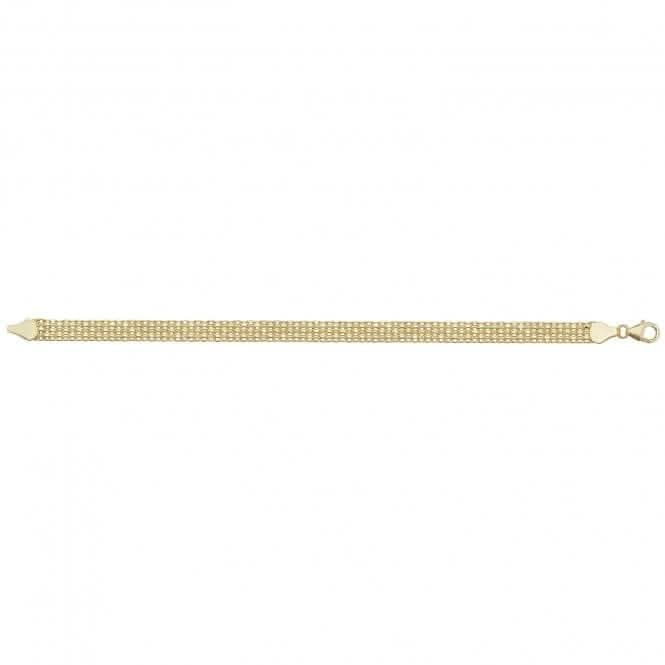 9ct Yellow Gold Flat Woven Bracelet