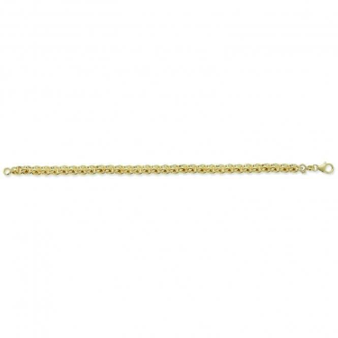 9ct Yellow Gold Ladies Roller Ball Bracelet BR589