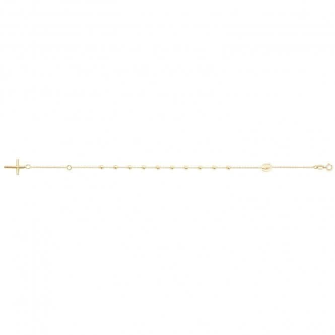 9ct Yellow Gold Ladies Rosary Bracelet BR614