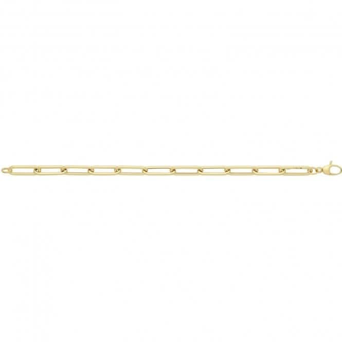 9ct Yellow Gold Ladies Paperclip Bracelet BR660