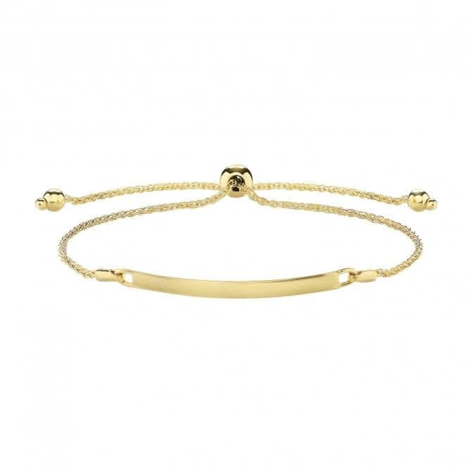 9ct Yellow Gold Ladies ID Pull Bracelet BR644