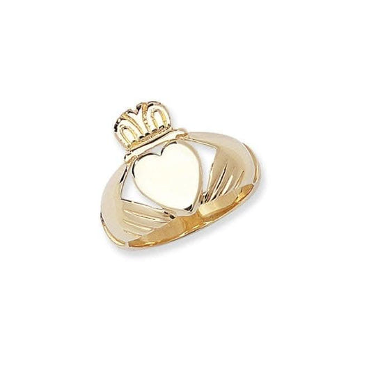 9ct Yellow Gold Mens Claddagh Ring RN255N