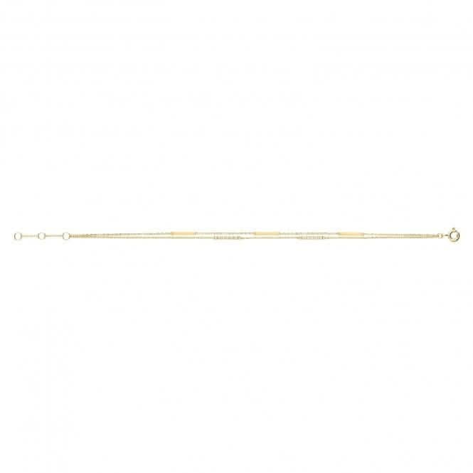 9ct Yellow Gold Multi Bar Bracelet BR638