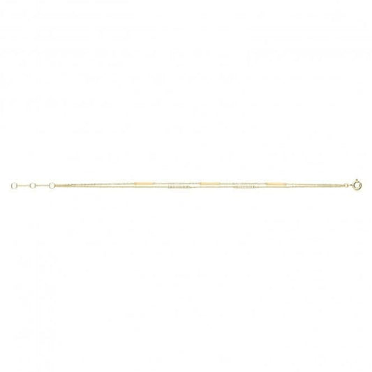 9ct Yellow Gold Multi Bar Bracelet BR638