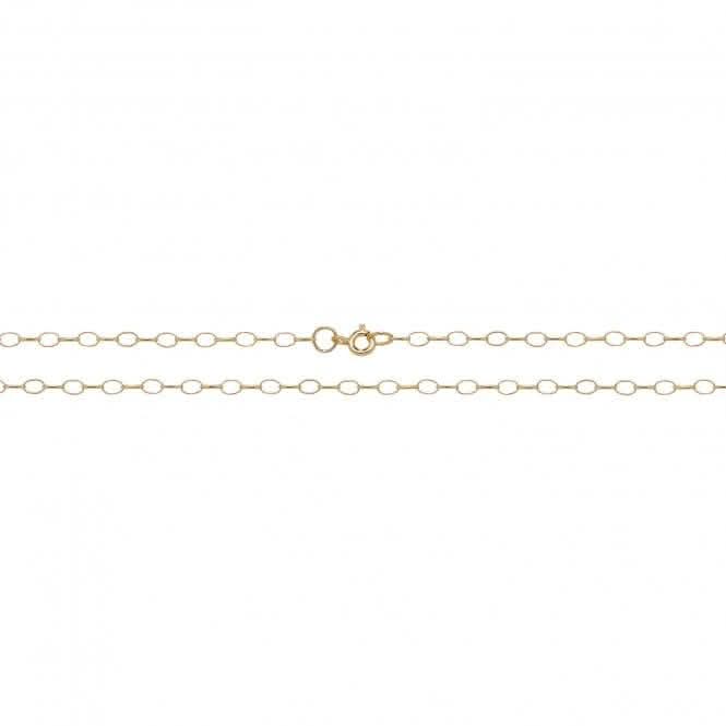 9ct Yellow Gold Oval Belcher Chain CH103
