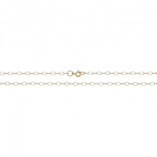 9ct Yellow Gold Lightweight Oval Belcher Chain CH104