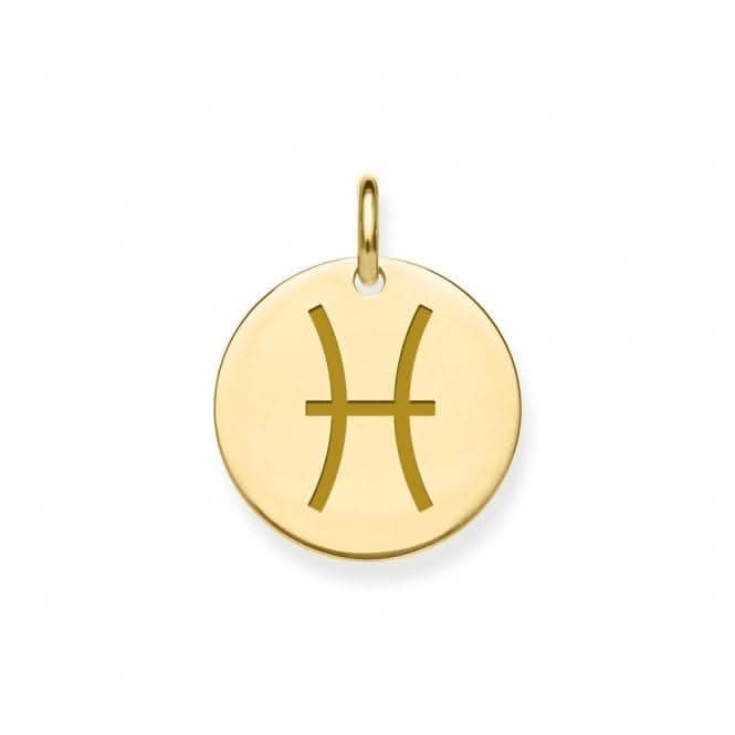 9ct Yellow Gold Pisces Zodiac Pendant PN1302